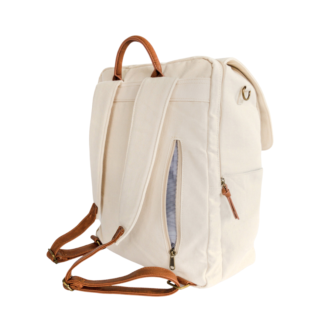 White Diaper Bag Backpack - Chic & Spacious!